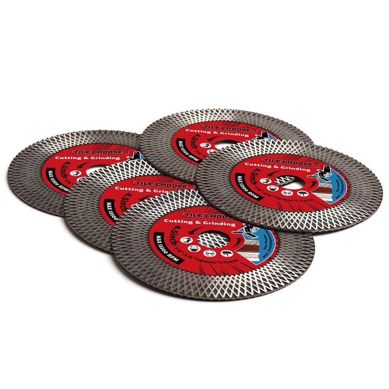 DAPRO 5Pcs/Lot 4.5" Tile Saw Blade Diamond Cutting Blade for Cutting and Grinding Porcelain Tile Granite Marble (4.5", 5) - Image 3